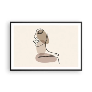 Poster in cornice nera - La linea sicura della bellezza - 91x61 cm