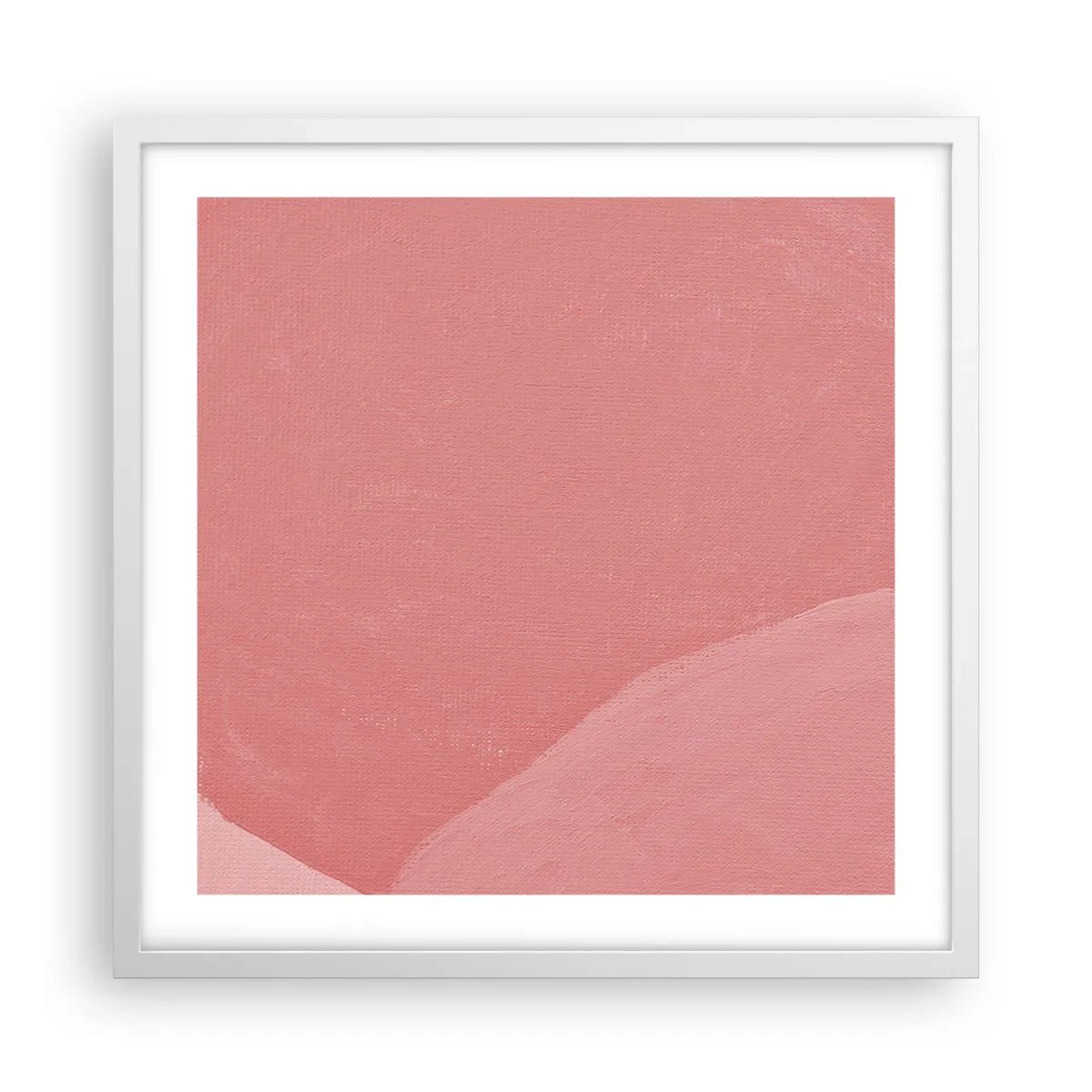 Poster in cornice bianca - Composizione organica in rosa - 50x50 cm