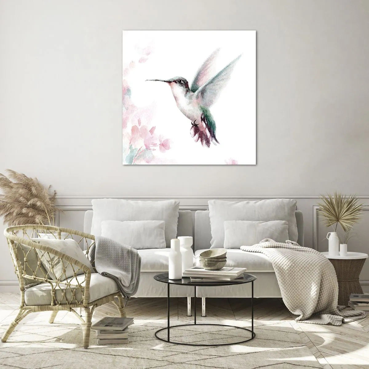 Quadro su vetro - Battito immobile - 40x40 cm