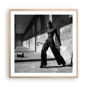 Poster in cornice rovere chiaro - Eleganza cittadina - 60x60 cm