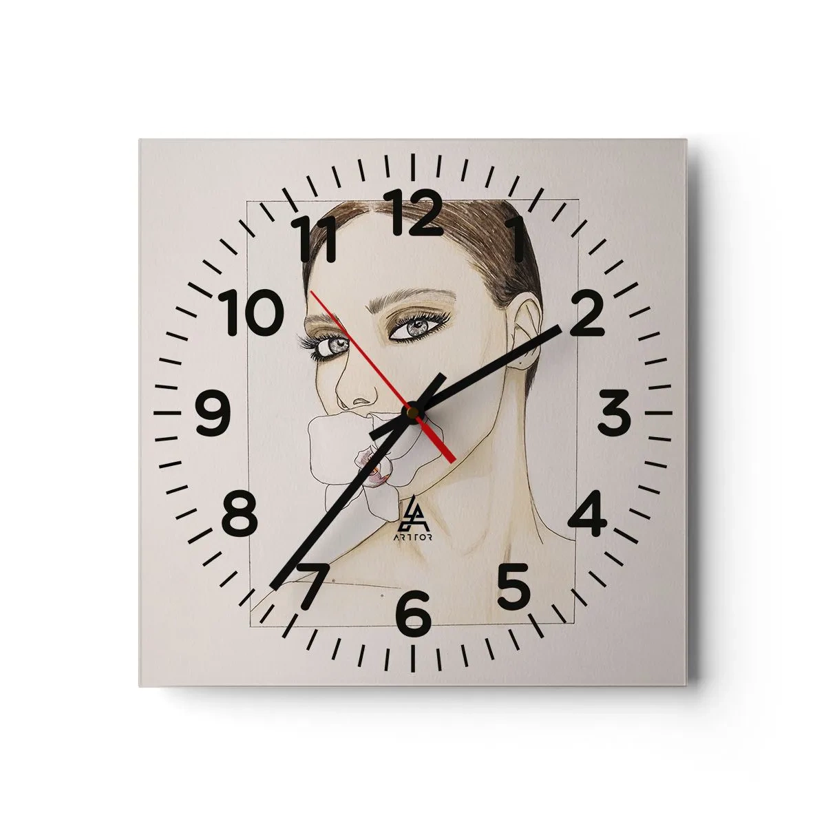 Orologio da parete - Orologio in Vetro - Simbolo di eleganza e bellezza - 30x30 cm