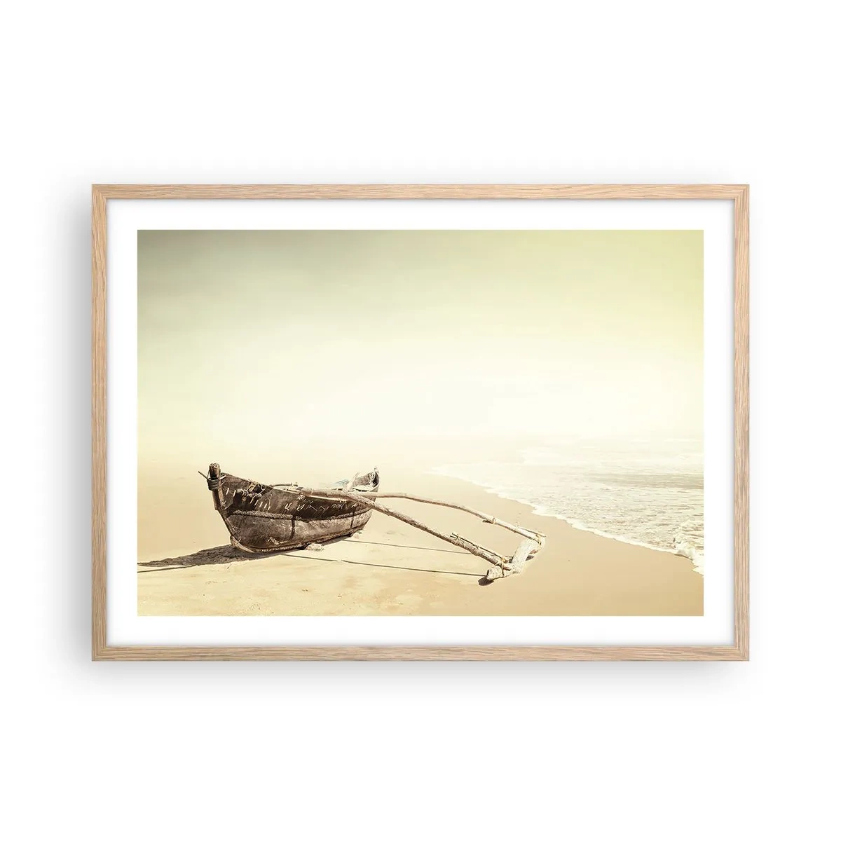 Poster in cornice rovere chiaro - Ricordo dei mari del sud - 70x50 cm