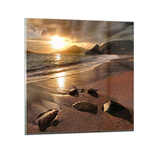 Quadro su vetro - Seguendo il sole verso le colline - 40x40 cm