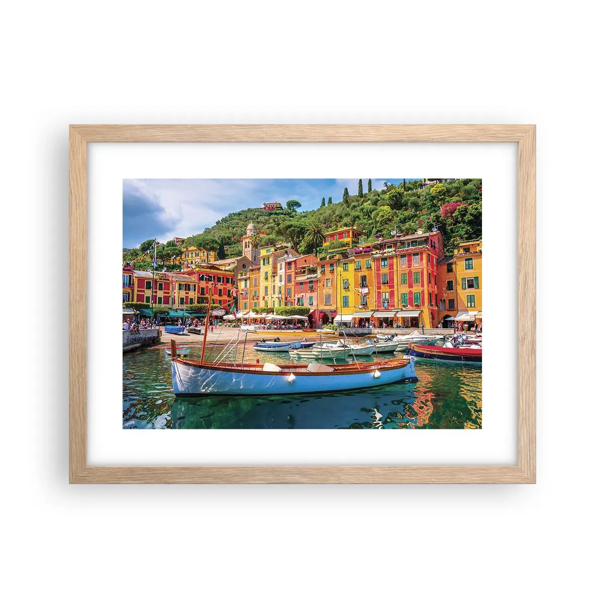 Poster in cornice rovere chiaro - Mattino italiano - 40x30 cm