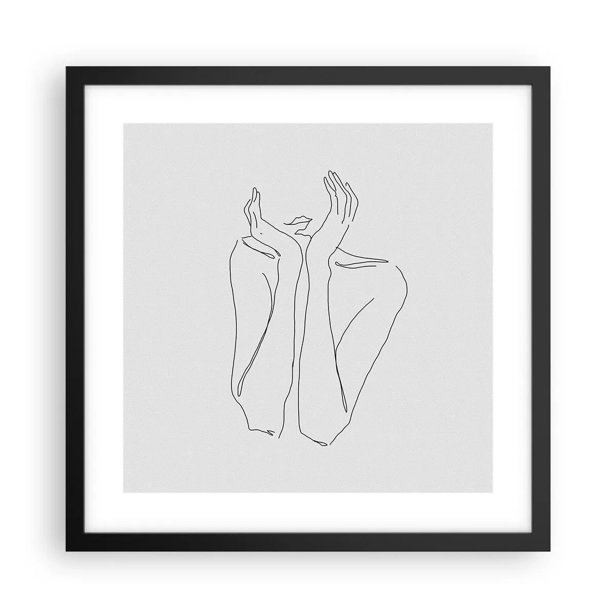 Poster in cornice nera - Quello che sognano le ragazze - 40x40 cm