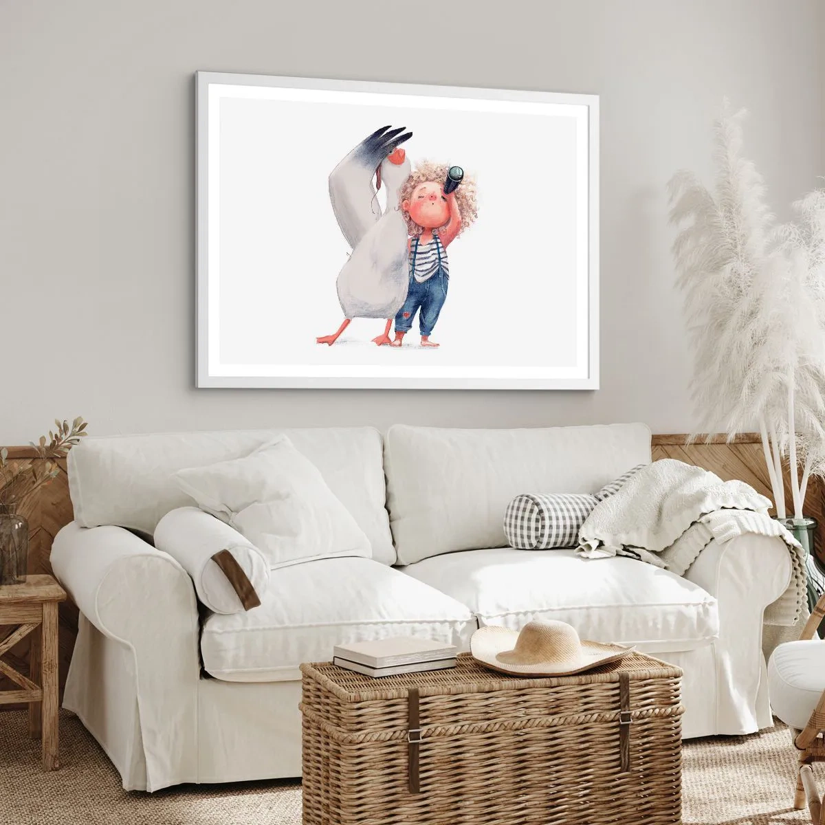 Poster in cornice bianca - Il progetto di un grande viaggio - 40x30 cm