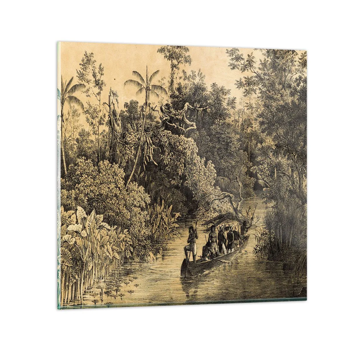 Quadro su vetro - Viaggio alla fonte - 60x60 cm