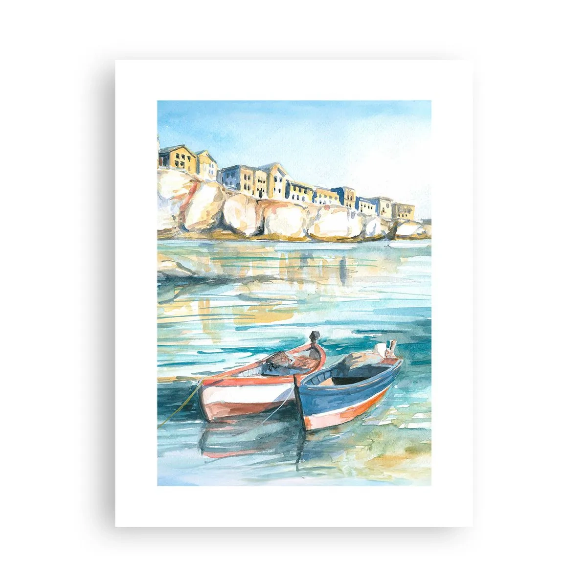 Poster - Paesaggio in azzurro - 30x40 cm