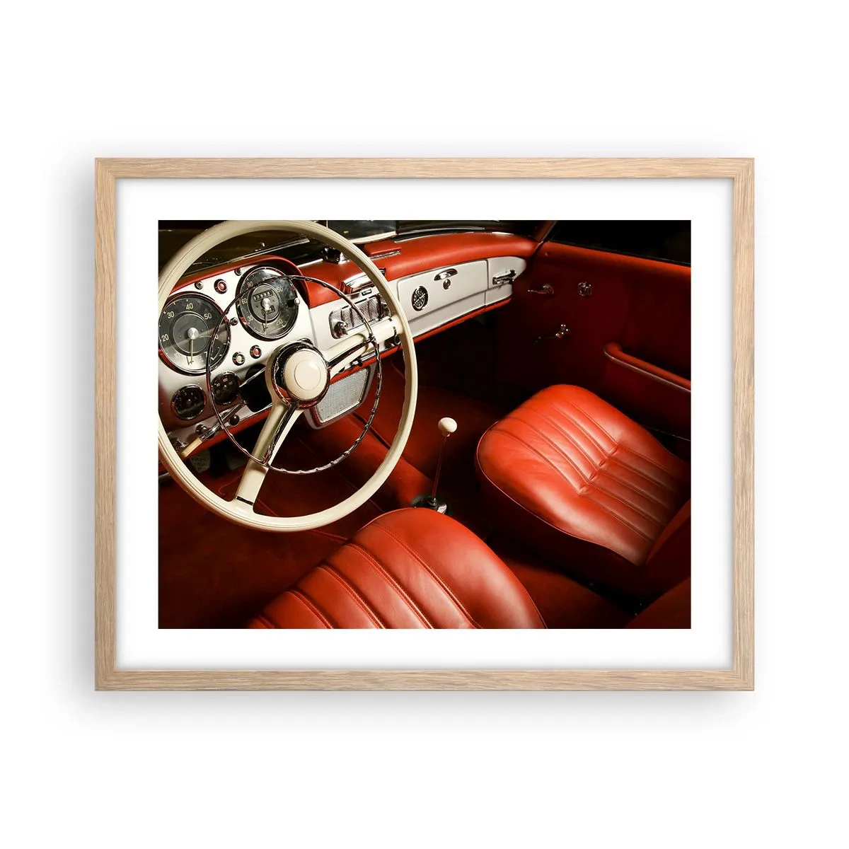Poster in cornice rovere chiaro - Lusso in stile vintage - 50x40 cm