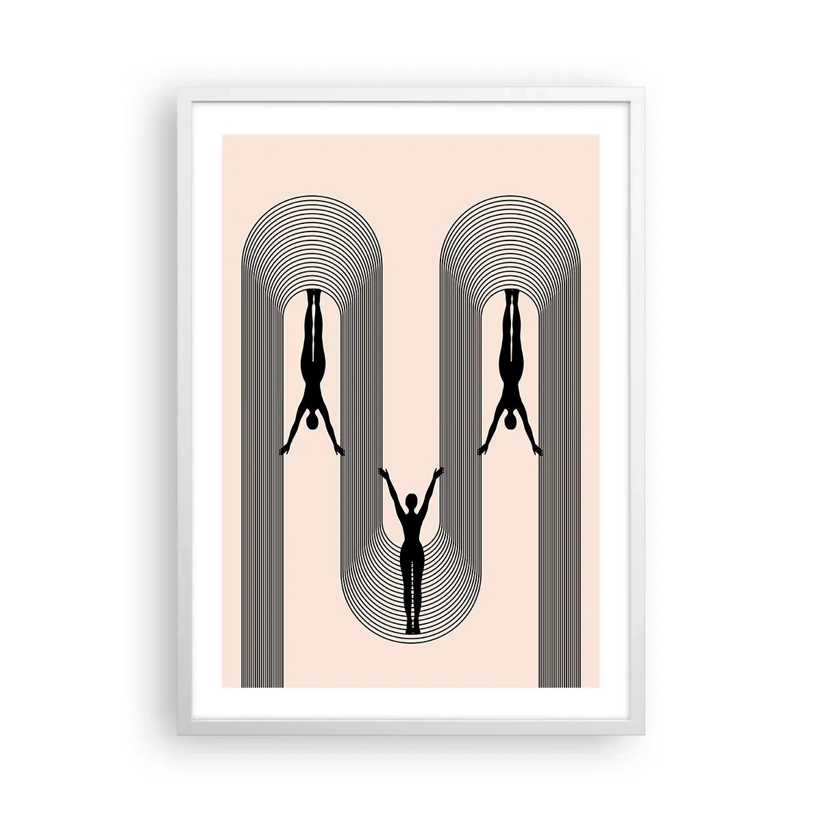 Poster in cornice bianca - Sottosopra - 50x70 cm