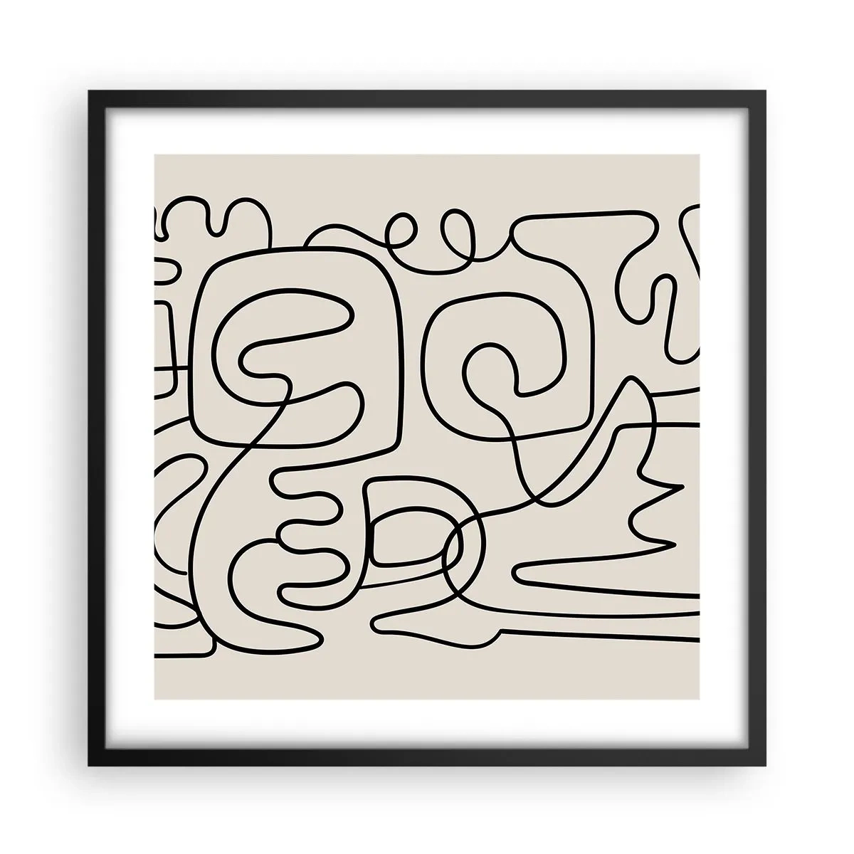 Poster in cornice nera - Segui il percorso - 50x50 cm