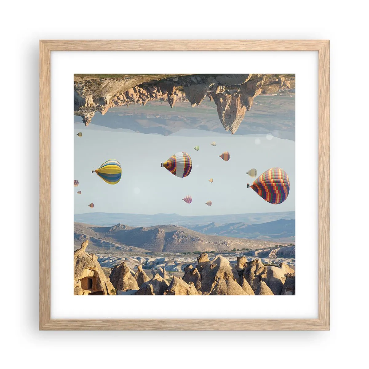 Poster in cornice rovere chiaro - Qui tutto è possibile - 40x40 cm