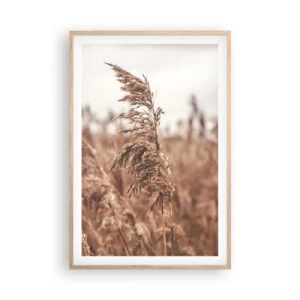 Poster in cornice rovere chiaro - Nei campi è già autunno - 61x91 cm