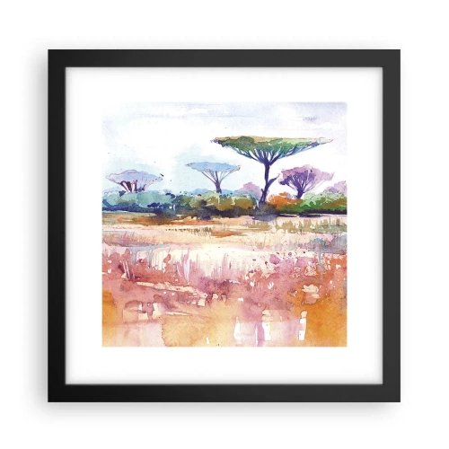 Poster in cornice nera - I colori della savana - 30x30 cm