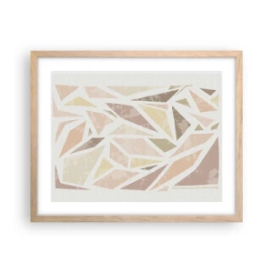 Poster in cornice rovere chiaro - Composizione da vetrata - 50x40 cm
