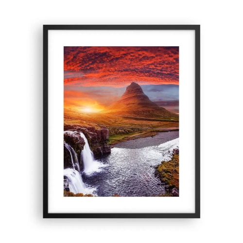 Poster in cornice nera - Paesaggio della Terra di Mezzo - 40x50 cm