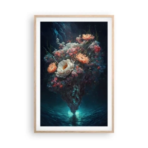 Poster in cornice rovere chiaro - Uno strano giardino - 61x91 cm