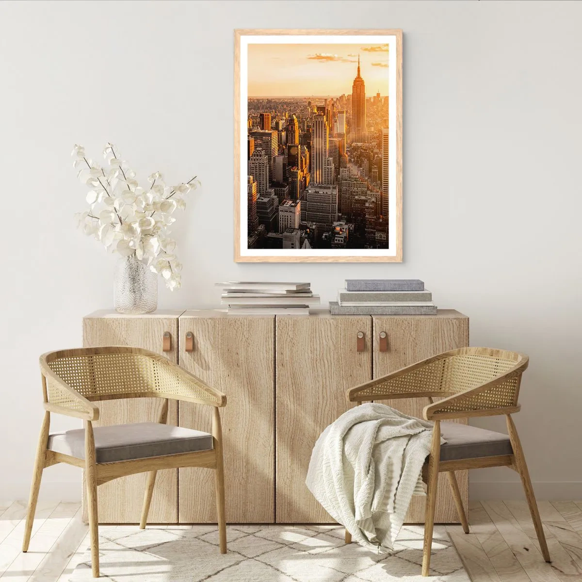 Poster in cornice rovere chiaro - Crescere al sole - 70x100 cm