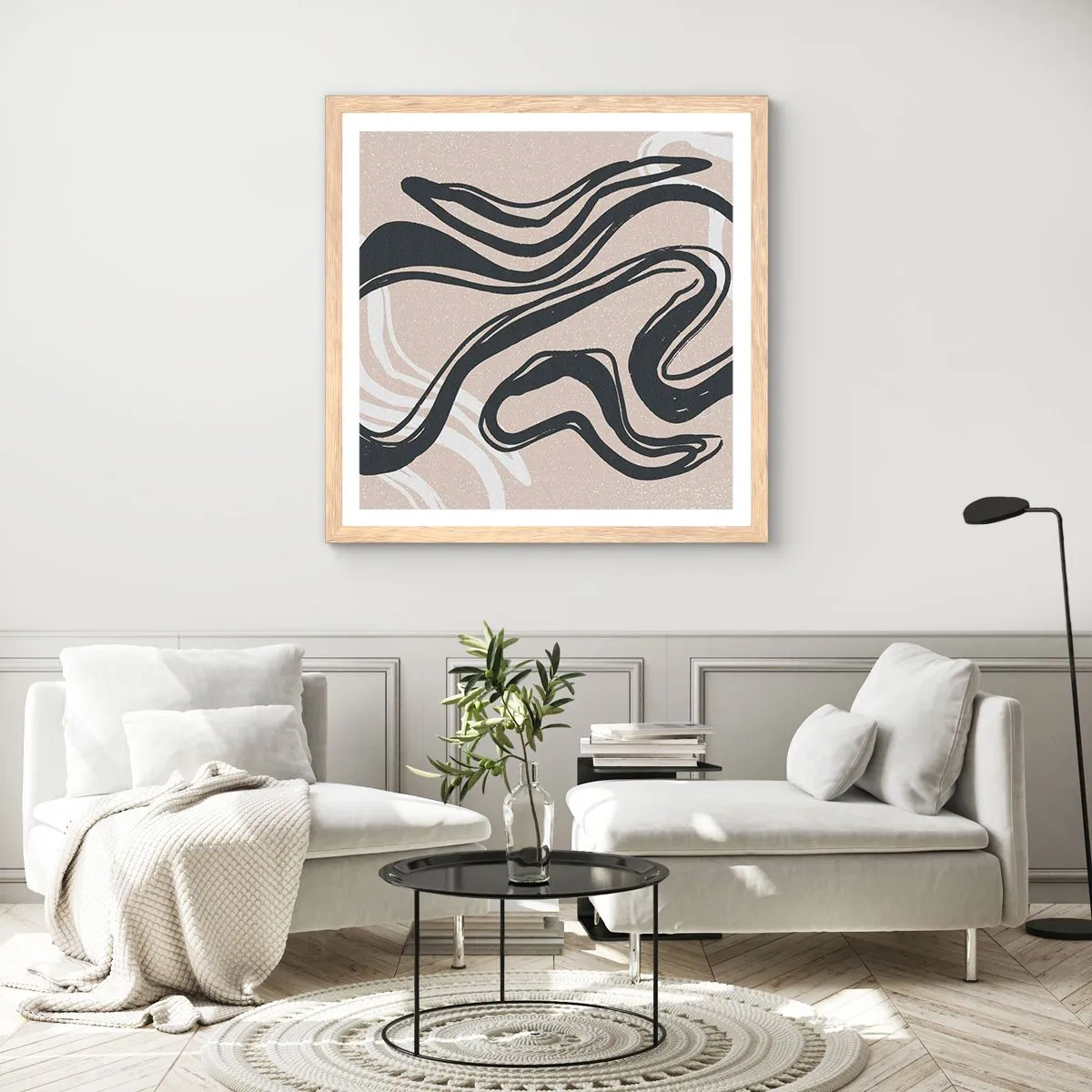 Poster in cornice rovere chiaro - Espressione moltiplicata - 40x40 cm
