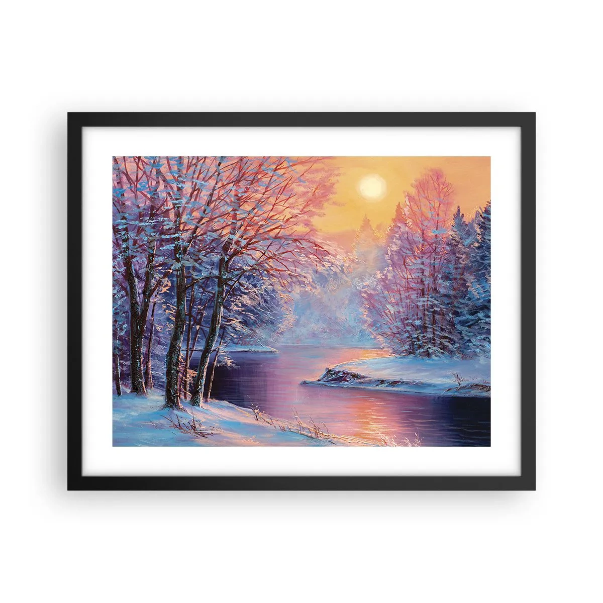 Poster in cornice nera - I colori dell'inverno - 50x40 cm