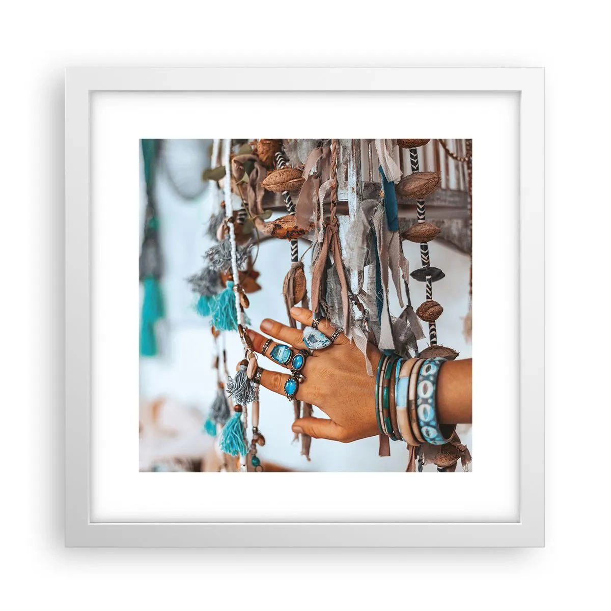 Poster in cornice bianca - Tesori locali - 30x30 cm