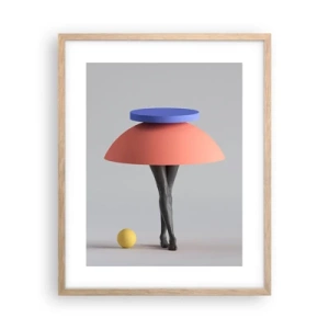 Poster in cornice rovere chiaro - Composizione surrealista - 40x50 cm