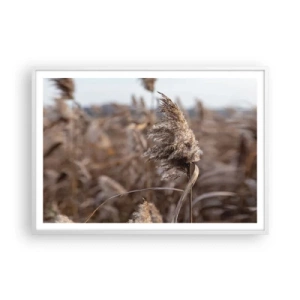 Poster in cornice bianca - è tempo di volare col vento - 100x70 cm