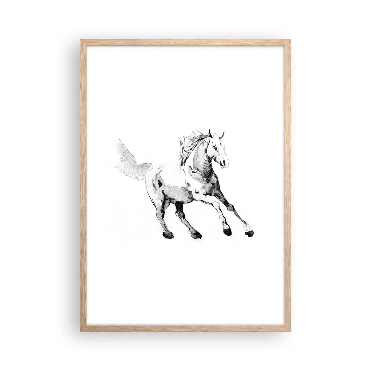 Poster in cornice rovere chiaro - Anima indomabile - 50x70 cm