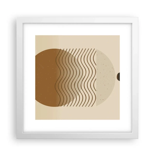 Poster in cornice bianca - Sull'origine delle figure geometriche - 30x30 cm