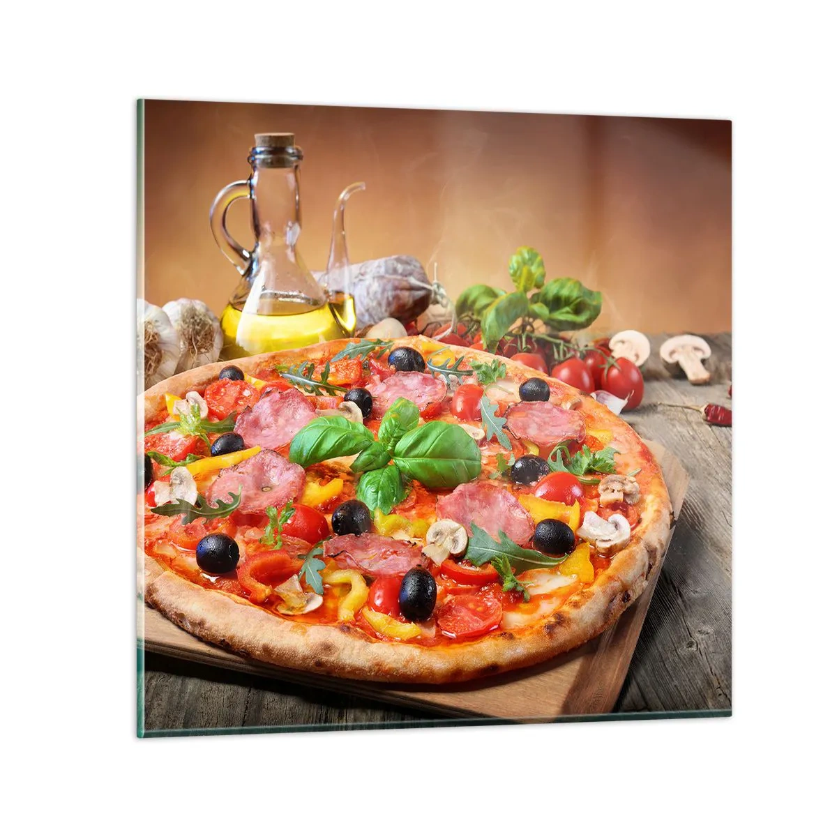 Quadro su vetro - Con gusto veramente italiano - 70x70 cm