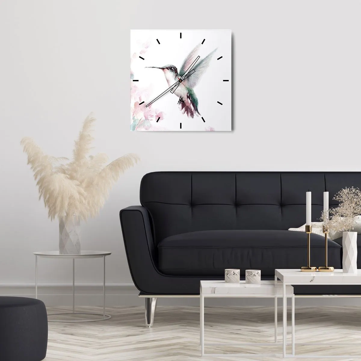 Orologio da parete - Orologio in Vetro - Battito immobile - 40x40 cm