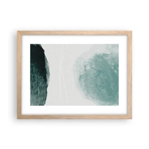 Poster in cornice rovere chiaro - Incontro con la nebbia - 40x30 cm