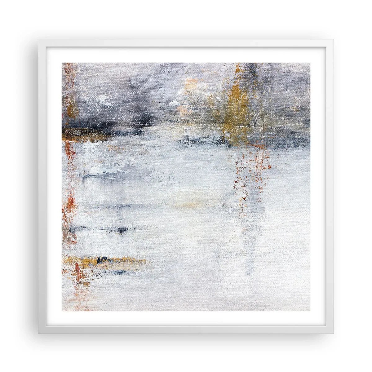 Poster in cornice bianca - Dietro la cortina d'aria - 60x60 cm