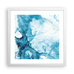 Poster in cornice bianca - Concerto di blu - 40x40 cm