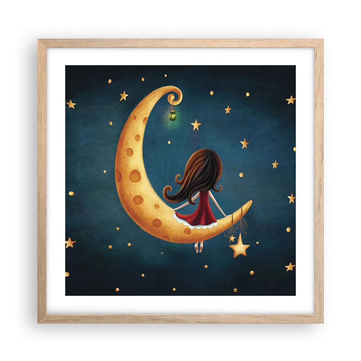 Poster in cornice rovere chiaro - Una volta... - 50x50 cm