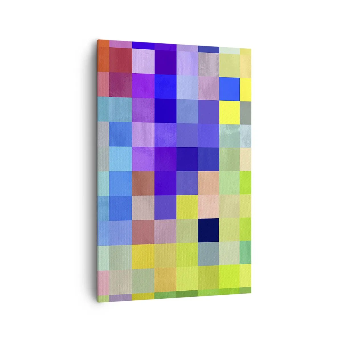 Quadro su tela - Stampe su Tela - Un mosaico colorato di quadrati di vari colori - 80x120cm - Ognuno diverso, tutti uguali - Decorazione murale moderna per soggiorno e camera da letto ARTTOR