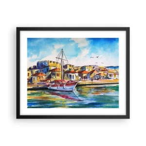 Poster in cornice nera - Un colorato pomeriggio - 50x40 cm