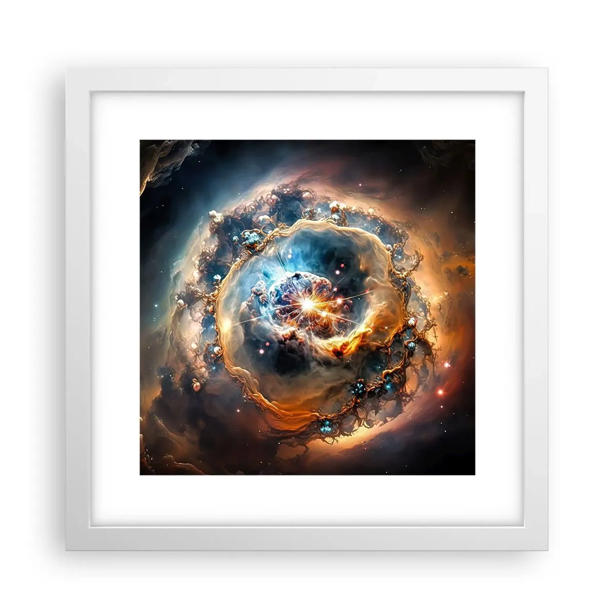 Poster in cornice bianca - L'inizio - 30x30 cm