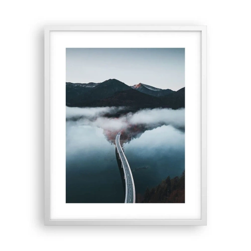 Poster in cornice bianca - Sull'acqua liscia come uno specchio - 40x50 cm