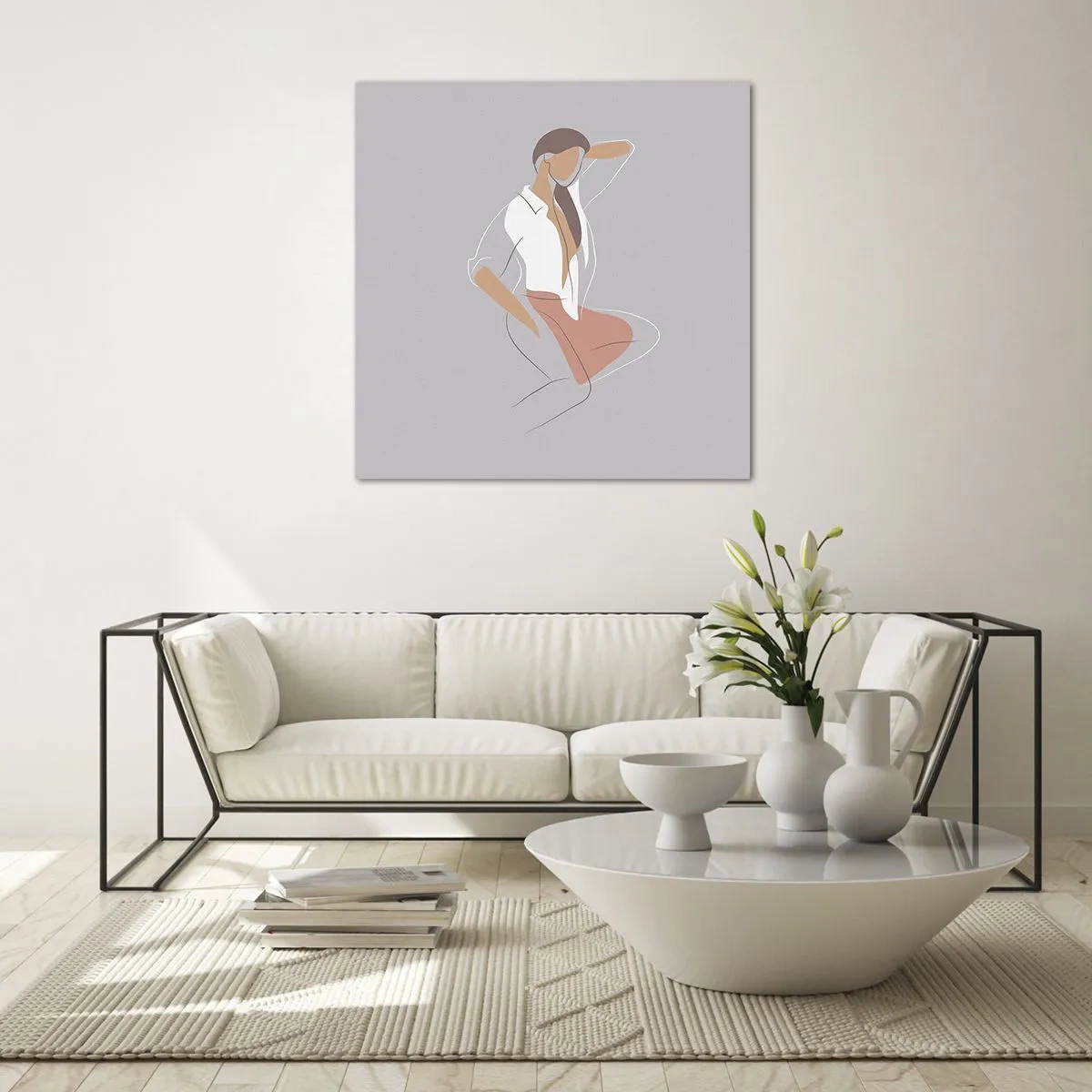 Quadro su vetro - Profilo di bellezza - 70x70 cm