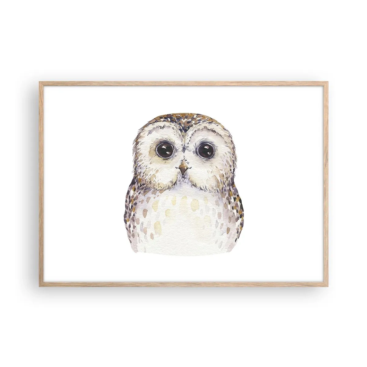 Poster in cornice rovere chiaro - Guardami negli occhi - 100x70 cm