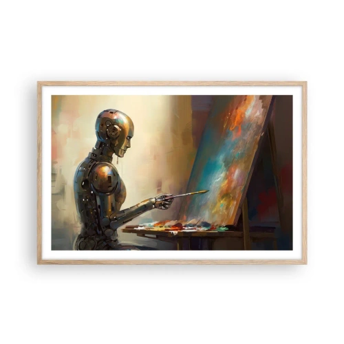 Poster in cornice rovere chiaro - L'arte del futuro - 91x61 cm