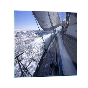 Quadro su vetro - So cosa vuol dire volare - 30x30 cm