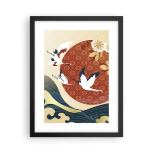 Poster in cornice nera - Favola giapponese - 30x40 cm