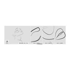 Campione Di Fotomurale Standard Eco - I meandri dei sogni - Volto di donna, Ritratto di una donna, Grafica - 100x30 cm