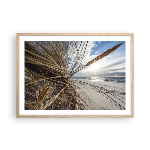 Poster in cornice rovere chiaro - L'incontro degli elementi - 70x50 cm