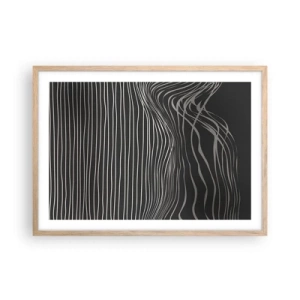 Poster in cornice rovere chiaro - Ritmo e accento - 70x50 cm