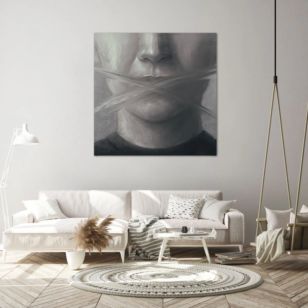 Quadro su tela - Stampe su Tela - Neanche una parola - 50x50 cm