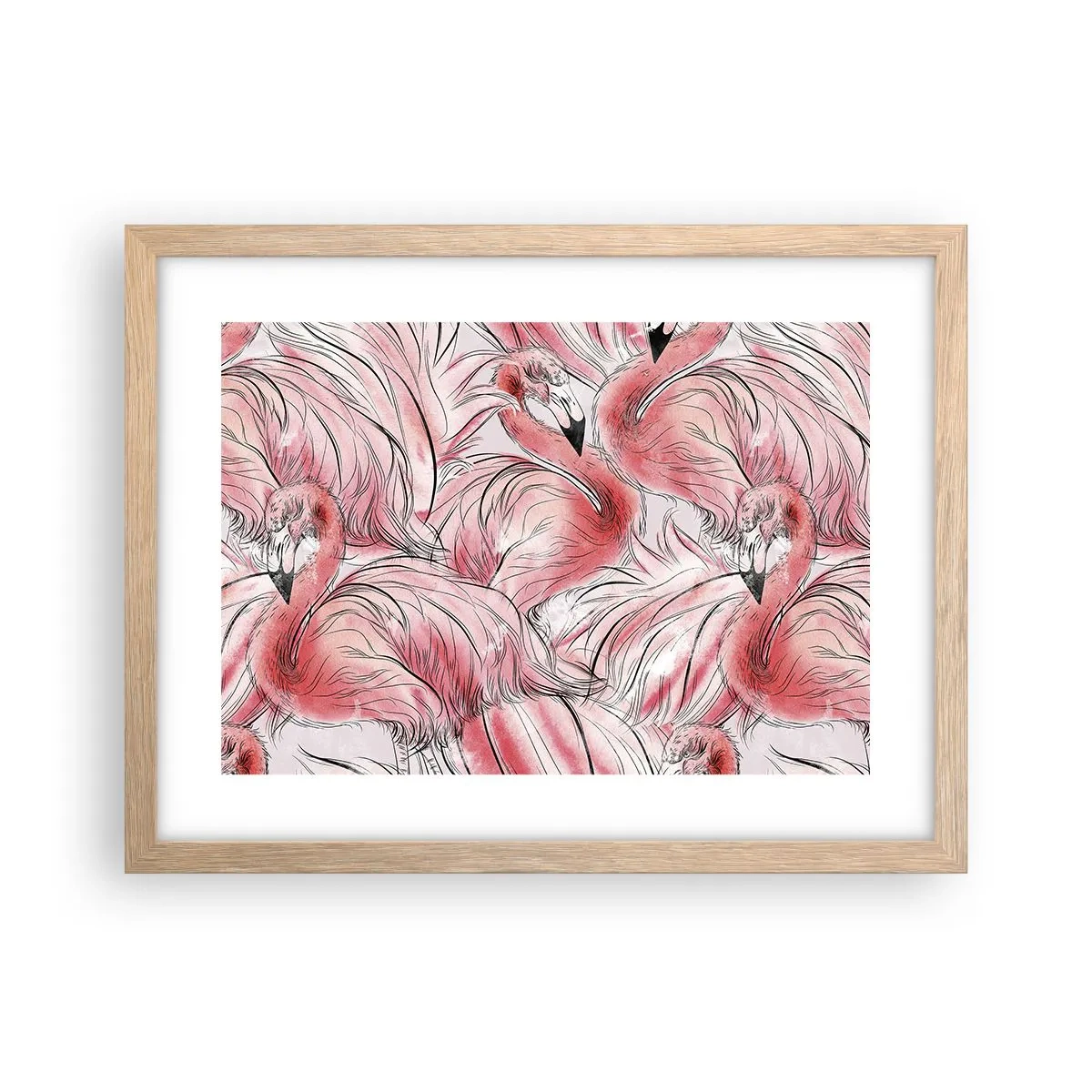 Poster in cornice rovere chiaro - Corpo di ballo alato - 40x30 cm