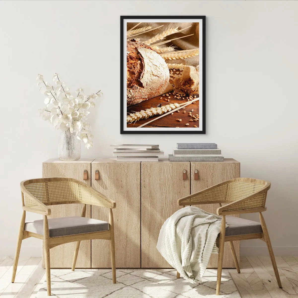 Poster in cornice nera - Appetitoso, profumato, croccante - 70x100 cm